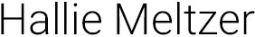 Hallie Meltzer